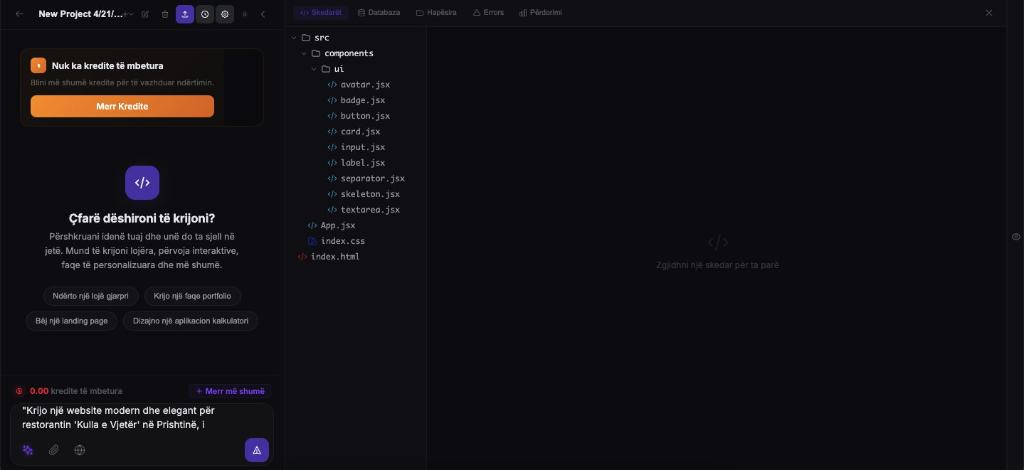 Mjegulla Creative Studio: Tutorial i thjeshtë për website me AI (5 raste reale)
