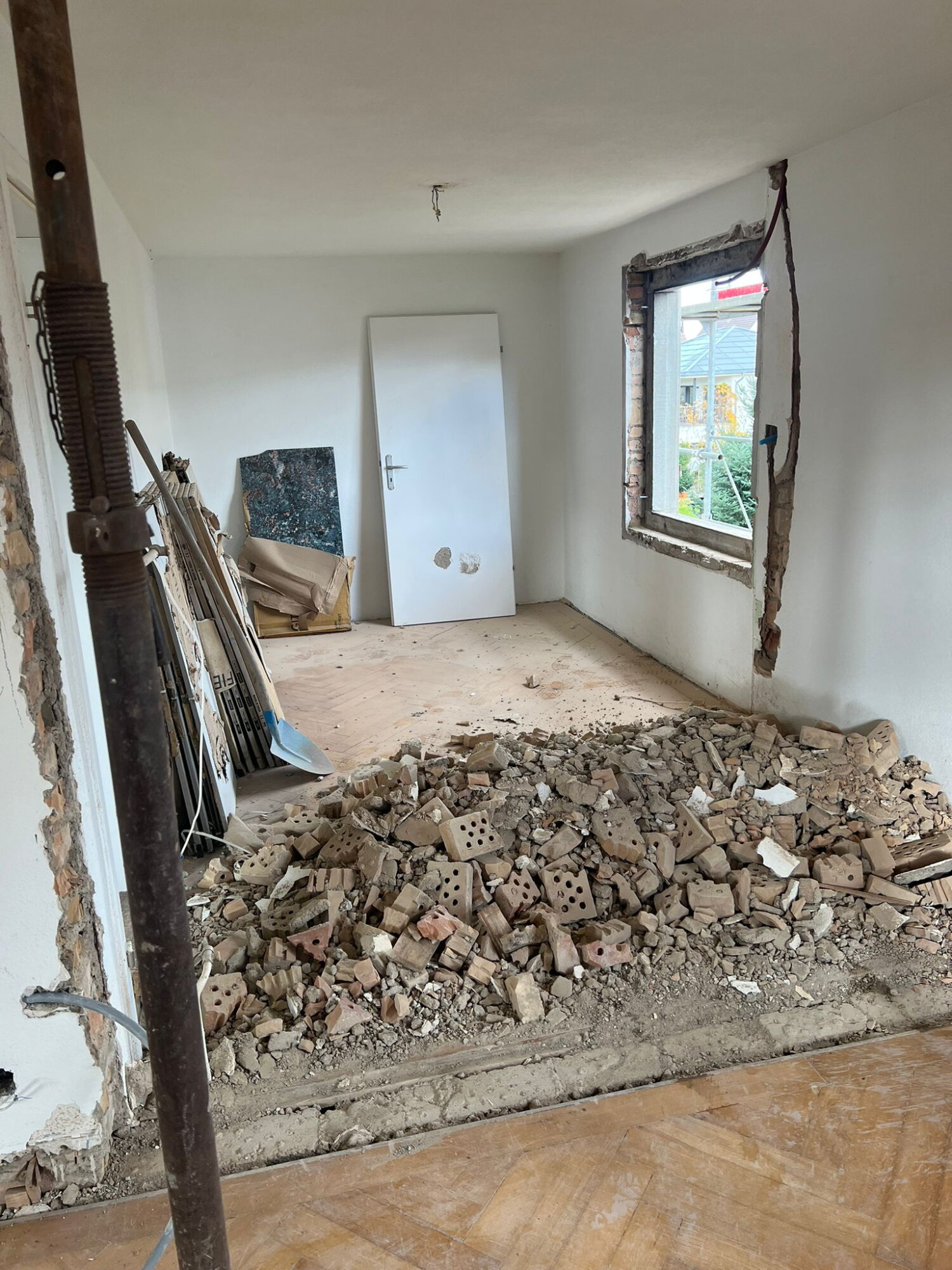 Wohnung während der Bauphase